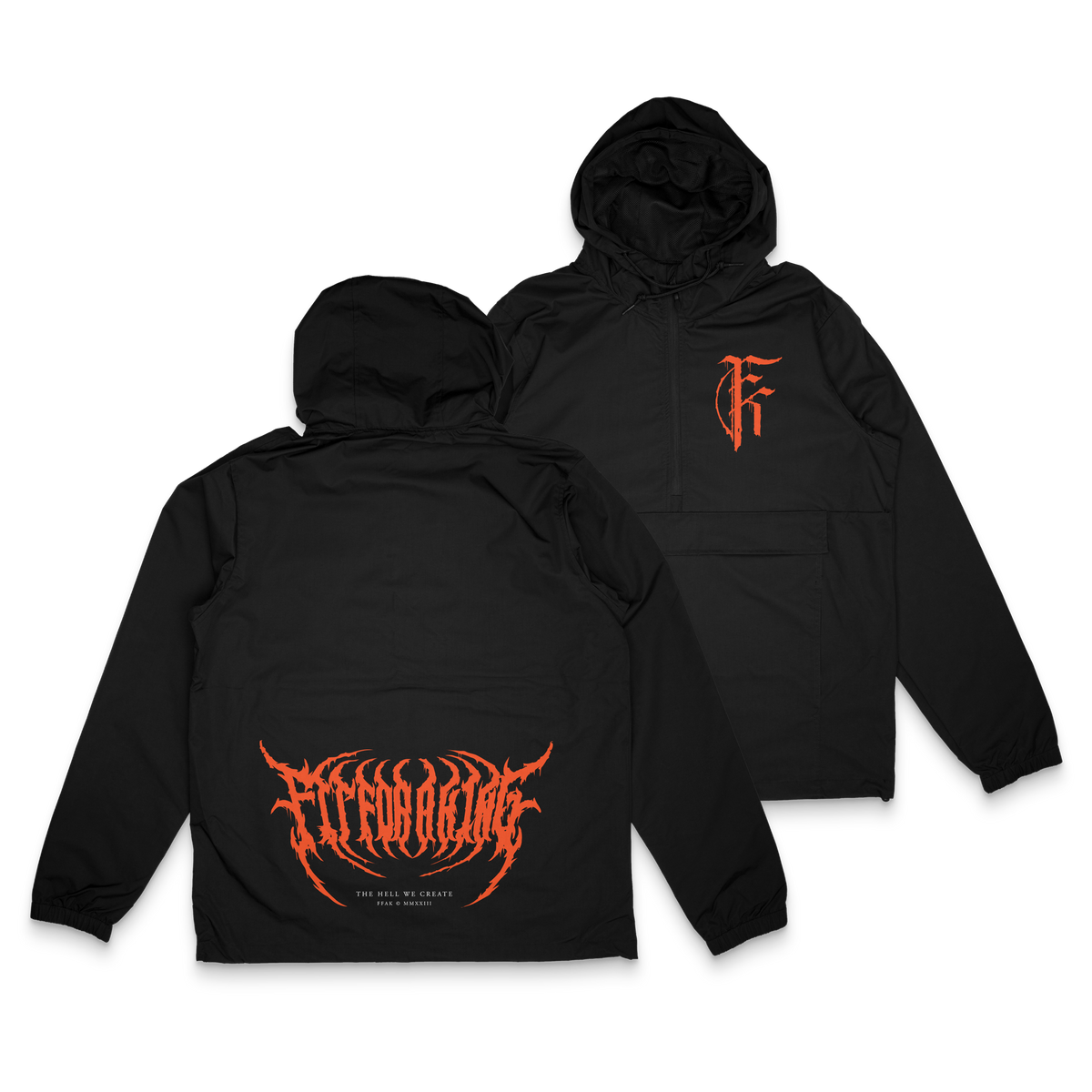 Death Metal Logo Anorak Jacket - Black – Fit For A King